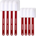 Norme 8 Pcs High Temp Silicone Spatulas Heat Resistant Rubber Spatula Commercial Silicone Scraper with Handle for Kitchen Cook Baking Mixing Utensil, Dishwasher Safe (10 Inch,14 Inch)