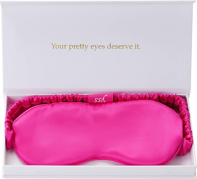 Silk Sleep Mask Light Blocking Luxury 100% Mulberry 19mm Silk Eye Mask Eye Cover Blindfold Ultra Soft Light & Comfy Anti Aging Skin Care with Travel Bag Gift Package-BrightBean Baby