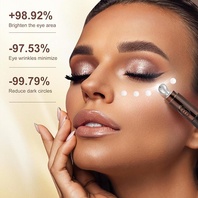 20g Eye Cream with Electric Massager, Moisturizing Anti-Wrinkles Eye Cream, Anti Aging Eye Cream for Dark Circles and Puffiness, Results in 3-4 Weeks to Reduce Fine Lines-BrightBean Baby