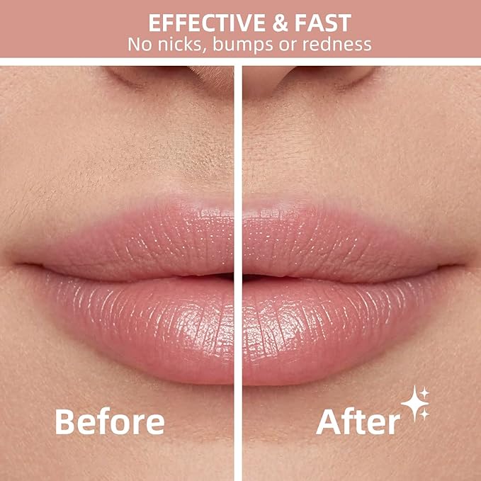 Facial Hair Removal for Women, Portable Lady Shaver, Rechargeable Painless Hair Remover for Face, Upper Lips, Chin, Peach Fuzz-BrightBean Baby