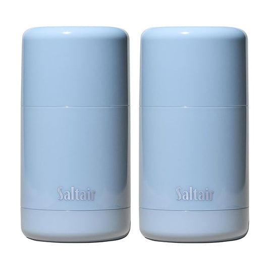 Saltair Skincare Deodorant - Aluminum-Free Deodorant for Women with Long Lasting Odor Protection Zinc and BHA. Refillable Stick, Suitable for Sensitive Skin, 2 Pack Seascape Scent-BrightBean Baby