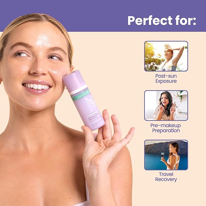 Patchology Skin Remedy Calm & Protect Micro Mist – Hydrating Facial Spray with Ectoin, Probiotics & Botanical Blend - Fragrance Free - Refines Pores & Leaves a Fresh Glow - 80 mL-BrightBean Baby