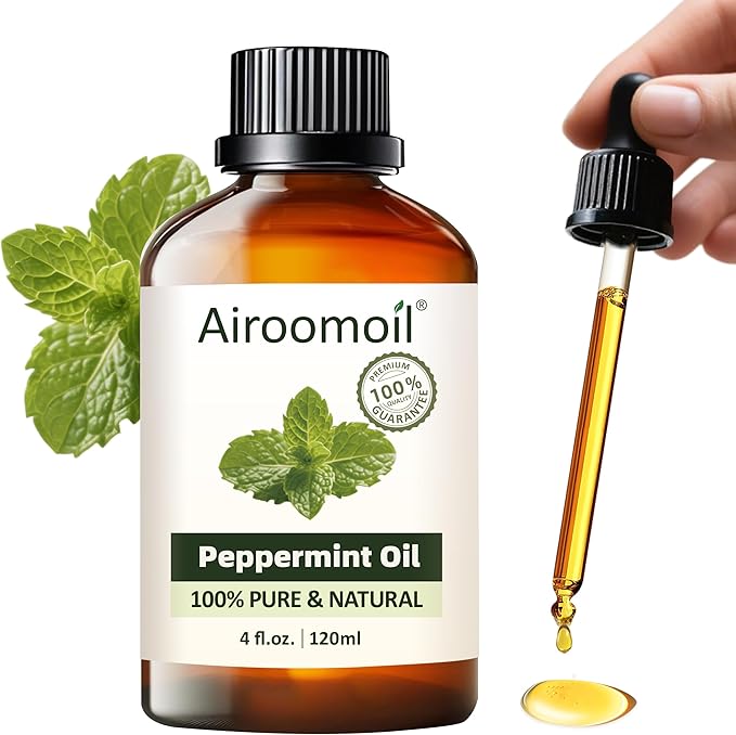 Pure Peppermint Essential Oil, 100% Pure Natural Peppermint Essential Oil, Premium Grade Essential Oils for Diffusers for Home, Skin, Care Massage, Soap Making, Aromatherapy, 4 Fl Oz | 120ml-BrightBean Baby