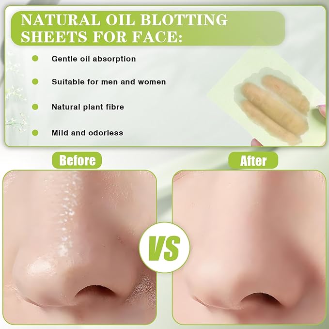1000pcs Oil Blotting Sheets for Face, Blotting Paper for Oily Skin, Clean and Clear Oil Absorbing Sheets-BrightBean Baby