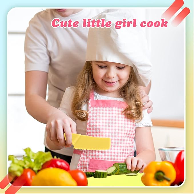 40 Pcs Kids Cutting Board and Knife Set Kids Plastic Safe Knives Toddler Cutting Board Colorful Toddler Cooking Utensils for Salad Fruit Vegetables