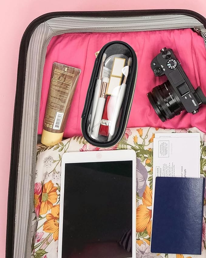 Clear Makeup Bag Small, TSA Approved Portable Toiletry Bag with Zipper Cosmetic Travel Bag Makeup Organizer Case Mini Makeup Pouch for Purse Car Organizer Bag for Women Men-BrightBean Baby