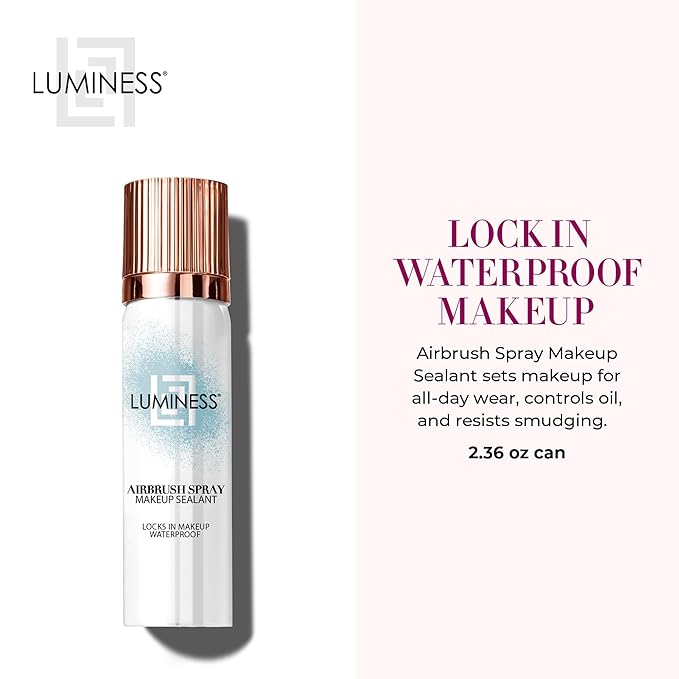 LUMINESS Waterproof Setting Spray for Makeup, Airbrush Spray Makeup Sealant (2.36 fl oz) - Long-Lasting Face Make Up Spray with Hydrating Mist Helps Control Oil & Replenishes Moisture-BrightBean Baby