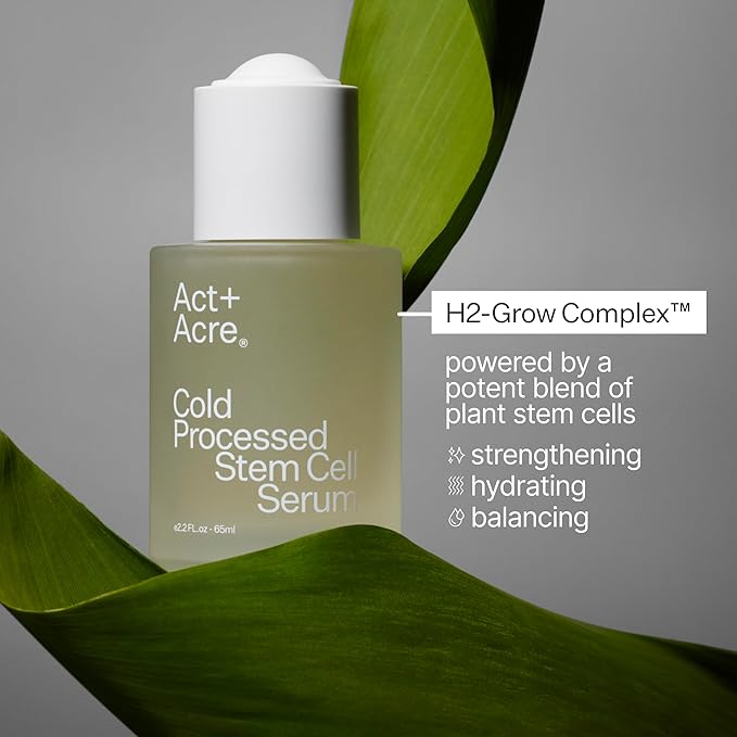 Act+Acre 3-Pack Mini Cold Processed Stem Cell Scalp Serum - Promotes Thicker, Fuller-Looking Hair - Soothes and Hydrates - Sulphate and Paraben Free - Aloe Vera for Improved Scalp Health-BrightBean Baby