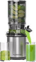Cold Press Juicer – 6.5" Extra Large Feed Chute Fit Hands-Free Electric Masticating Juicer Machine, 350W Slow Masticating Juicer Machine for Whole Fruit and Vegetables – Easy Cleanup & Assembly