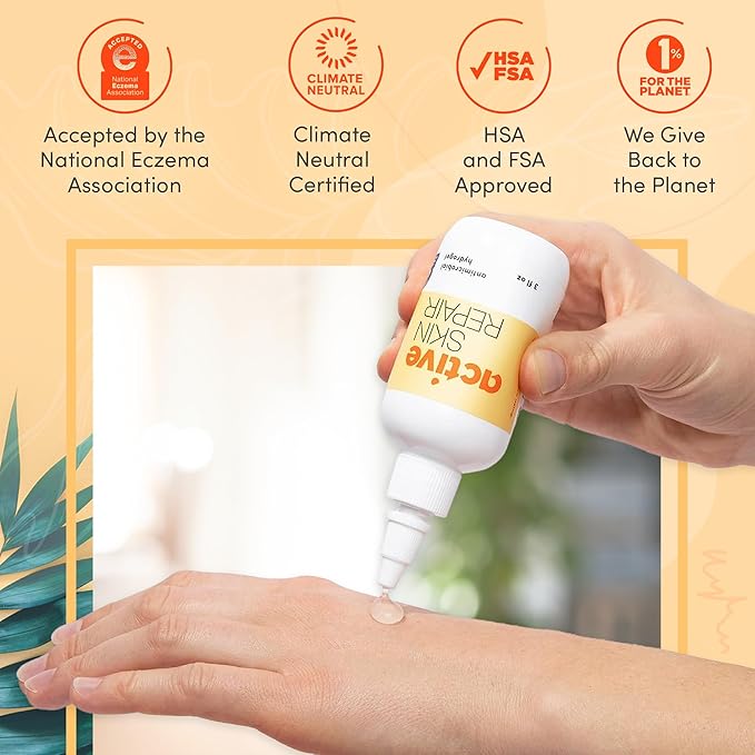 Active Skin Repair First Aid Healing Skin Hydrogel - Natural & Non-Toxic Repairing Ointment with Hypochlorus Acid for Minor Cuts, Wounds, Scrapes, Rashes, Sunburns, & More, 3 oz-BrightBean Baby