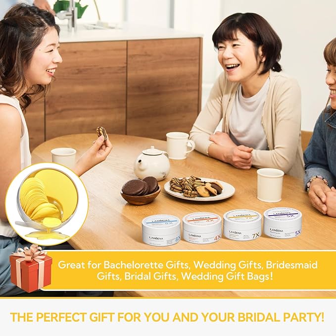 LANBENA 24K Gold Under Eye Patches(30 Pairs) -Cooling Eye Masks for Fine Lines Reduce, with Caffeine Niacinamide Tetrapeptide Hydra-Gel Collagen, Puffy Eyes & Dark Circles & Eye Bags Treatment-BrightBean Baby