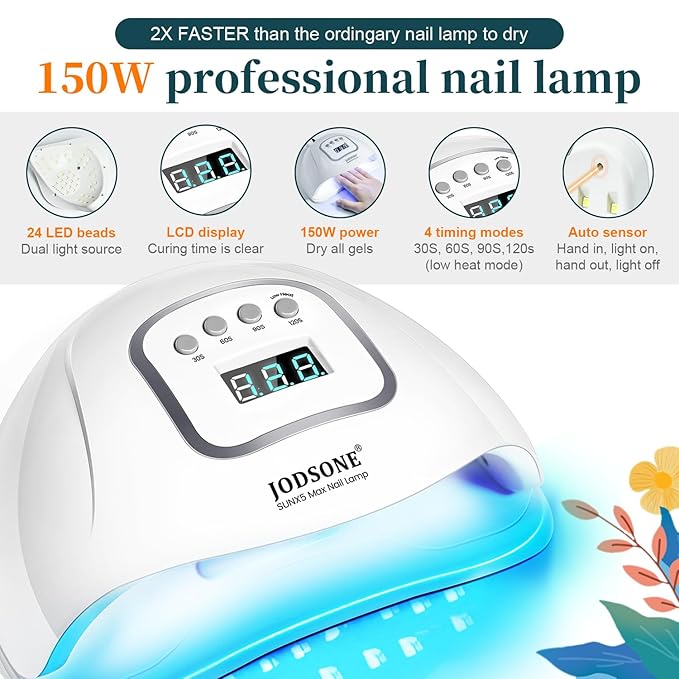 JODSONE 32 Colors Nail Polish Set With U V Light Manicure Nail Tools Nail Art Manicure Salon DIY at Home-BrightBean Baby