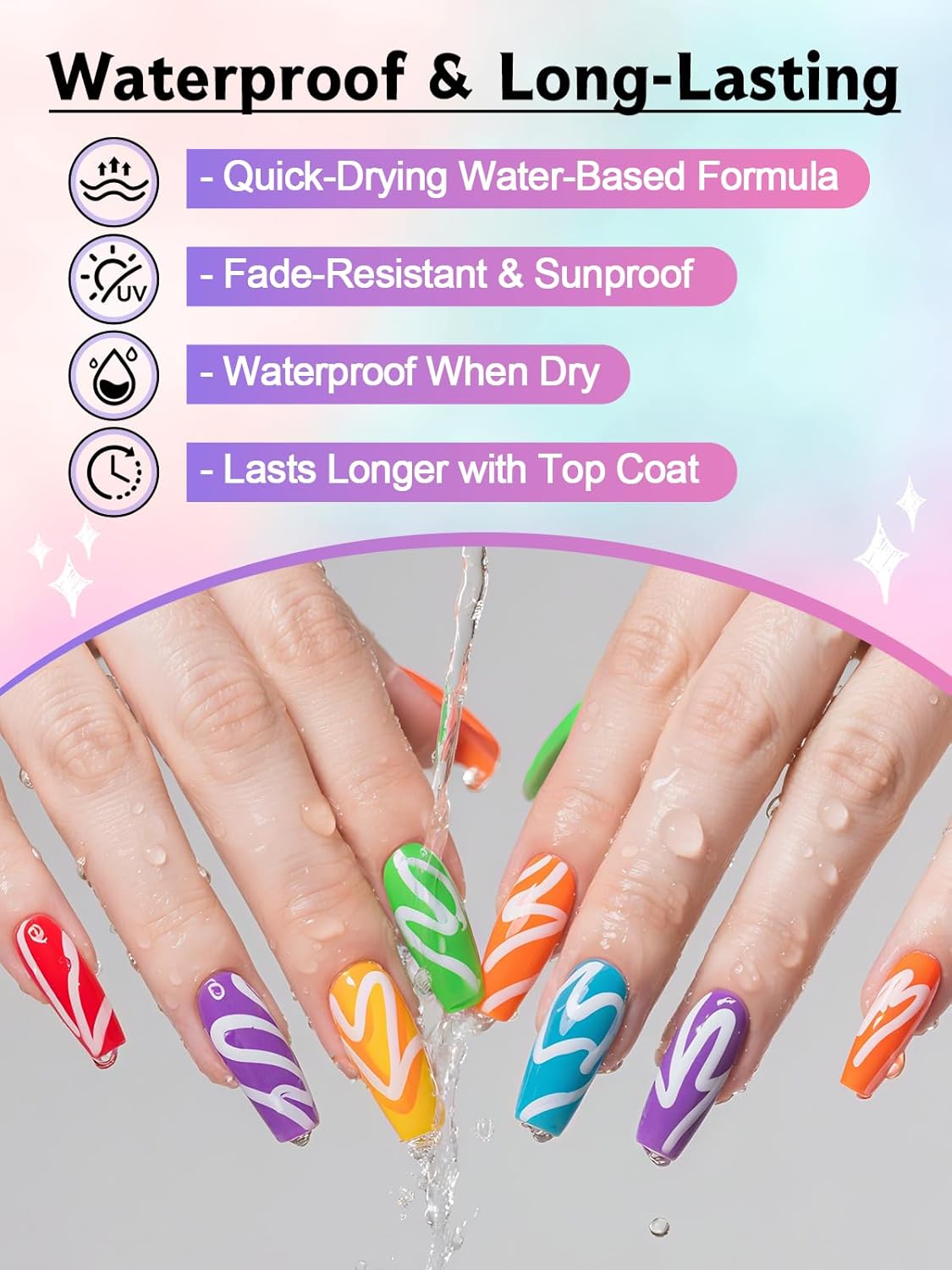 Kalolary 1PCS White Nail Art Pens，0.7mm Nail Polish Pens Quick Dry Long-last Nail Graffiti Dotting Painting Liner Nail Art Markers for DIY Nail Art Design-BrightBean Baby