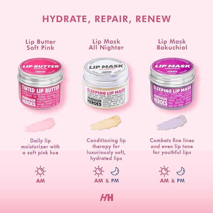 100% Natural Lip Butter Sleeping Lip Mask, Overnight Lip Moisturizer and Conditioner for Dry Lips. Intensive Lip Balm and Lip Therapy Skin Care with Mango butter (Original All Nighter)-BrightBean Baby