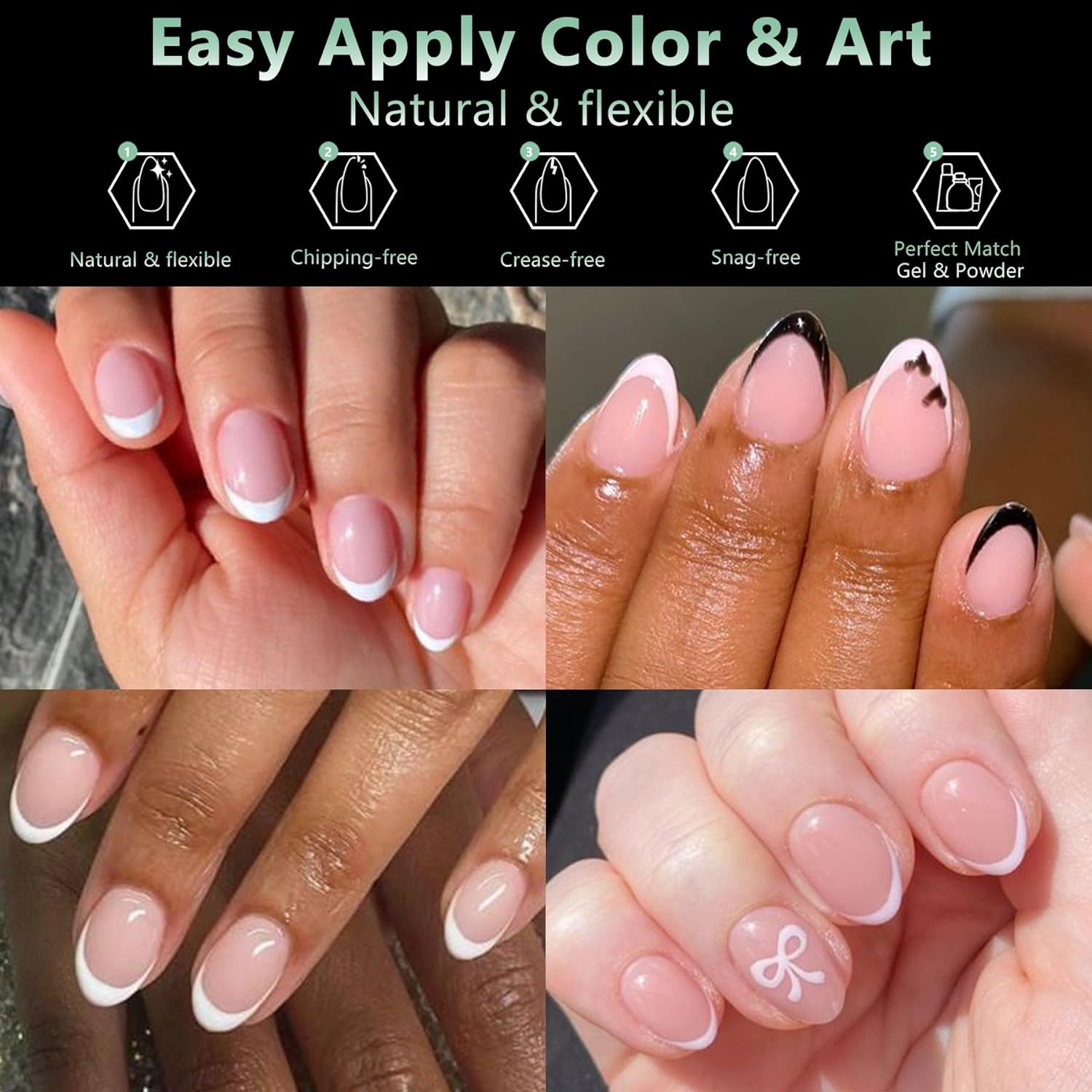 Extra Short Almond Nail Tips, 216pcs Acrylic Soft Fake Nails Gel Nail Tips, Full Cover Pre-Shaped Matte Clear Press on Nails for Extension, Diy at Home Manicure 12 Sizes-BrightBean Baby