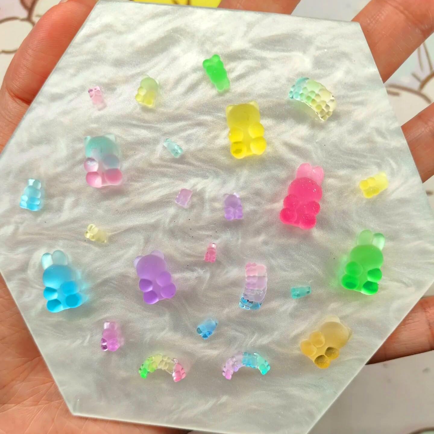 Silicone Nail Art Molds Cute Little Bear Charm Design Carving Template Resin Mold Nail Accessories for Women DIY Manicure Supplies-BrightBean Baby