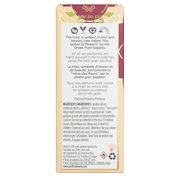 Pacifica Beauty, Persian Rose Clean Fragrance Spray Perfume, Made with Natural & Essential Oils, Fresh Rose Scent, Vegan + Cruelty Free, Phthalate-Free, Paraben-Free, Gifts for Her, 29 ml. 1 fl. oz-BrightBean Baby