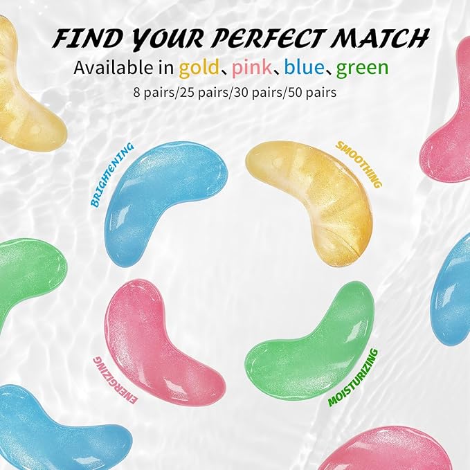 Under Eye Patches (30 Pairs), Hyaluronic Acid Eye Masks for Dark Circles Puffy Eyes Undereye Bags, Collagen Eye Patches for Wrinkles and Hydrate, Skin Care Gift for Her-BrightBean Baby