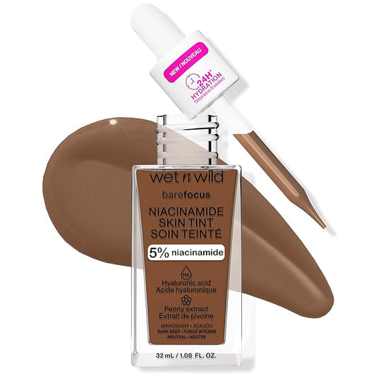 wet n wild Bare Focus Niacinamide Skin Tint | Mahogany-BrightBean Baby