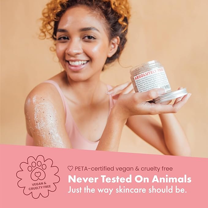 Rose Petal Scrub Foot & Body Exfoliator Infused with Vitamin E and Rose Natural Exfoliating Sugar Body Scrub for Toning Cellulite Skin Care by Handmade Heroes-BrightBean Baby