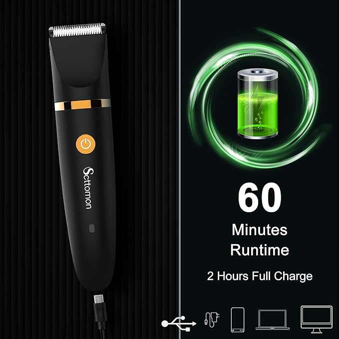 Electric Groin Hair Trim Ball Trimmer for Men Body Shaver Below-The-Waist Groomer Nose Hair Trimmer Waterproof Cordless 3 in 1-BrightBean Baby