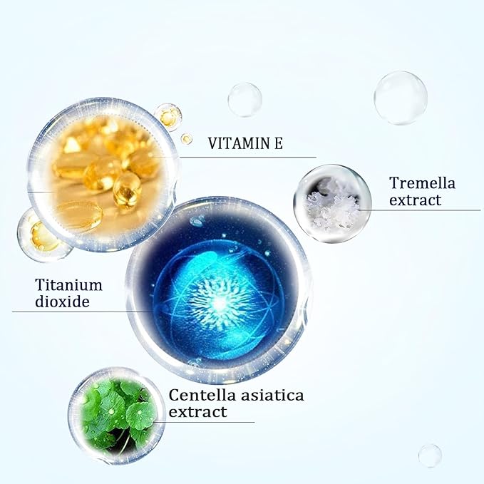 CC Cream Foundation Mushroom Head Air Cushion Face Makeup Moisturizing Concealer Waterproof Oil Control Long-Lasting Nude Makeup Even Skin Tone for All Skin Types (Nature)-BrightBean Baby