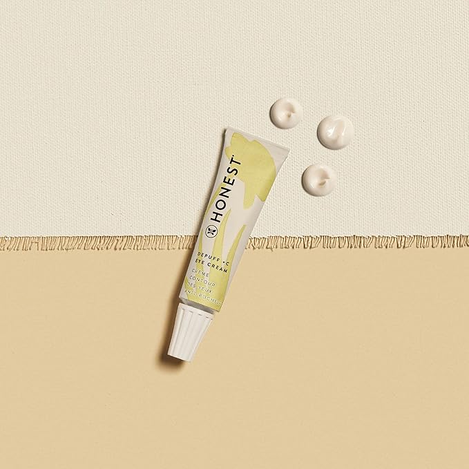 Honest Beauty Vitamin C Depuff Brightening Eye Cream | Reduces Dark Circles | Vitamin C, Daisy Flower Extract, Hyaluronic Acid | EWG Verified, Vegan + Cruelty Free | 0.5 fl oz-BrightBean Baby