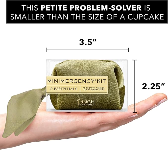 Pinch Provisions Velvet Minimergency Kit, for Her, Includes 17 Must-Have Emergency Essential Items, Compact, Multi-Functional Pouch, Gift for Parties and Birthdays-BrightBean Baby