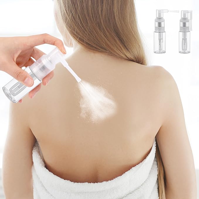 2 Pcs Empty Powder Spray Bottle, Cake Glitter Spray Bottle, Makeup Powder Spray Bottle, Barber Spray Bottle, Dry Powder Spray Bottle for Makeup Powder, Dusting, Glitter, Dry Cleaning Powder, Crafts-BrightBean Baby