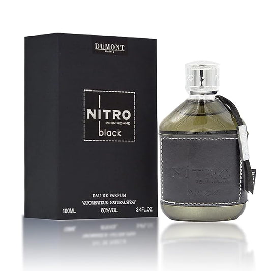 Nitro Black Eau De Parfum - Mysterious Fruit & Woody Scent - 3.4 Fl Oz-BrightBean Baby