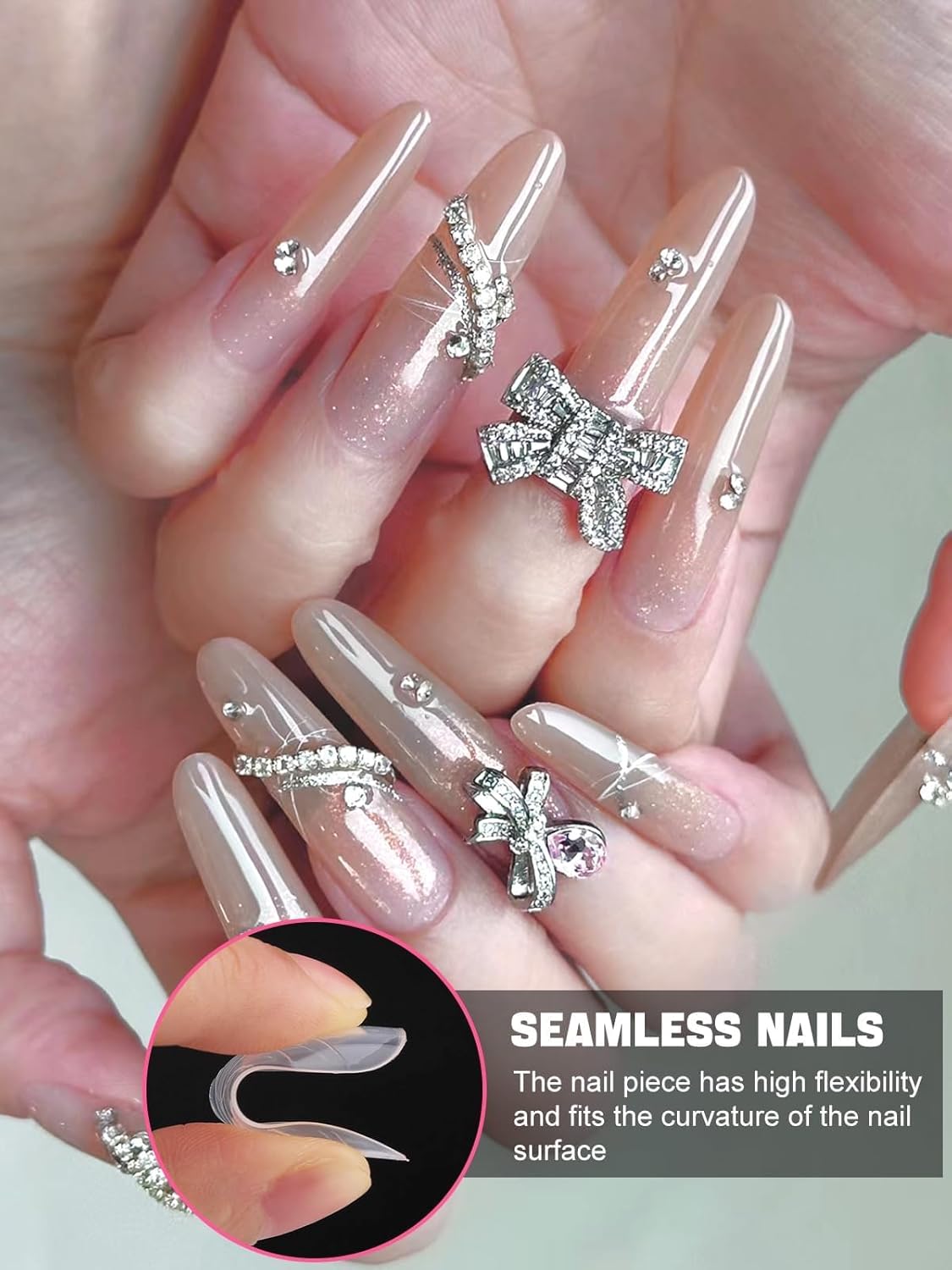 EBANKU Dual Nail Forms for Poly Extension Gel, 96 PCS Clear Nail Molds Reusable Nail Extension Forms for Builder Gel Manicure Design Salon DIY-12 Sizes-BrightBean Baby