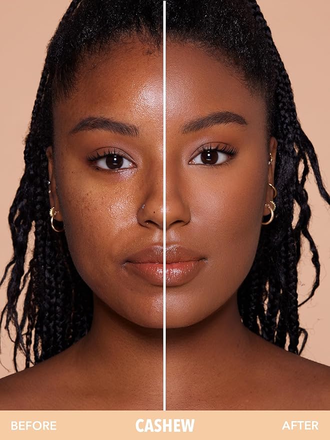 SHEGLAM SKin-Focus Full Coverage Powder Foundation Oil-Control Lightweight Face Pressed Powder Makeup-Cashew-BrightBean Baby