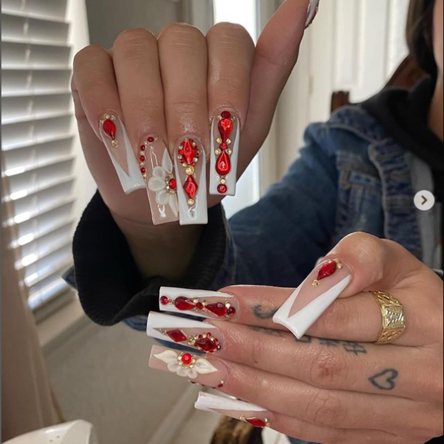 HNUIX Nail Rhinestones - 3D Multi Shape Size, Red Nail Gems, Flat Back, with Kit, for Nail Art, DIY Decorations-BrightBean Baby