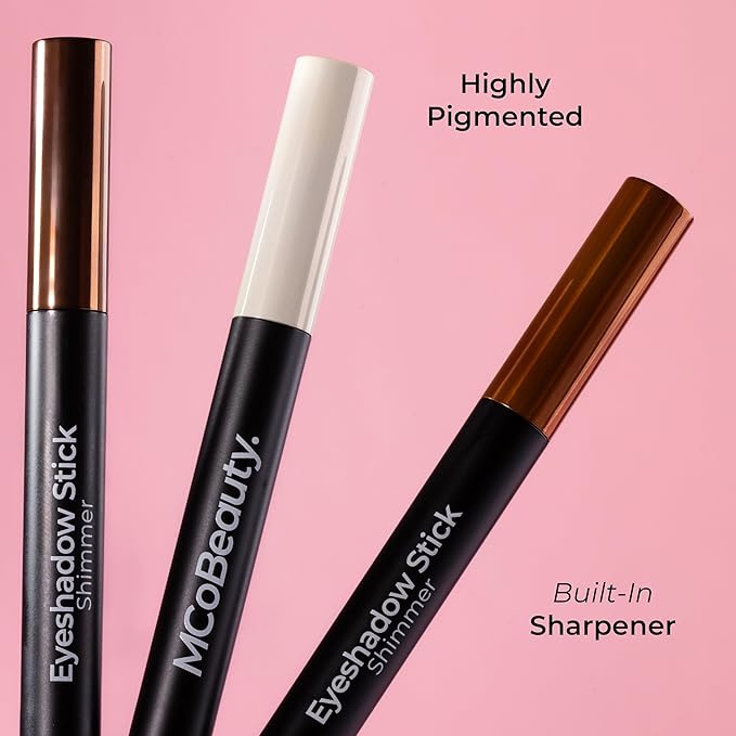 MCoBeauty Eyeshadow Stick, Matte, Caramel, Highly Pigmented, Built-in Sharpener, Vegan, Cruelty Free Cosmetics-BrightBean Baby