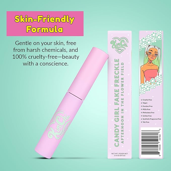KimChi Chic Beauty Candy Girl Fake Freckle Pen, Natural-Looking and Fast-Drying Faux Freckles Face Makeup, Afternoon In The Flower Field Red-Brown Shade, 0.10 fl oz-BrightBean Baby