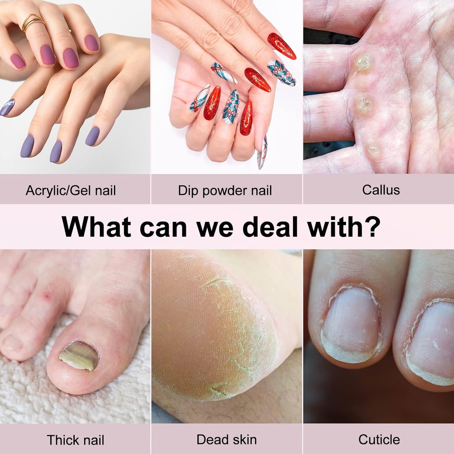 COSLUS Cordless Nail Drill Electric File: Professional for Acrylic Gel Dip Powder Nails Portable Nail Drill Machine Kit for Manicure Pedicure Nail Set with Everything Rechargeable Lightweight-BrightBean Baby