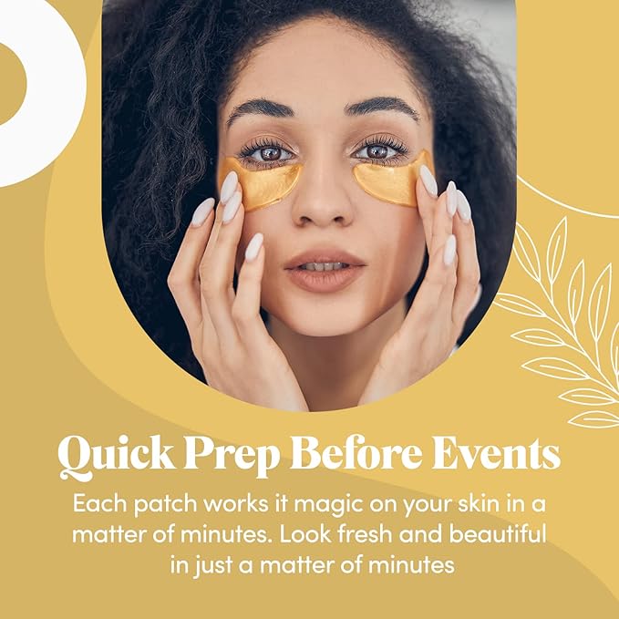 24K Gold Collagen Under Eye Mask - Bright Eyes Anti Aging Treatment-BrightBean Baby