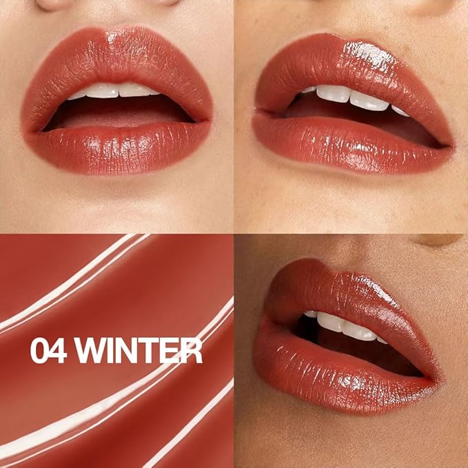 1Pcs Tinted Lip Balm Moisturizing Lipstick – Cool Plum Red Sheer Hydrating Lip Color for Dry Lips – Nourishing Lip Balm for All Women with a Subtle Natural Scent (S04 Winter)-BrightBean Baby
