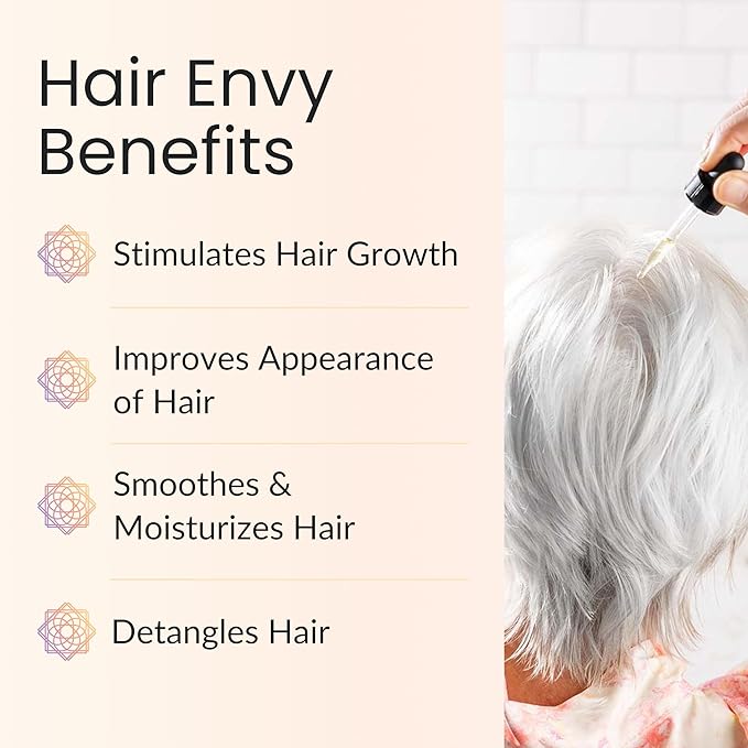 Vitality Extracts Hair Envy - Natural Hair Growth Serum - 100% Pure Essential Oils, 15 Plant Extracts, No Synthetics, No Parabens - Strengthen Hair, Minimize Breakage, Stimulate Follicles-BrightBean Baby