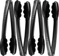 Plastic Tongs for Serving (Pack of 12) 9 Inch - Heavy-Duty Hard Plastic Reusable or Disposable Serving Tongs for Catering, Dinner Parties, Banquets, Buffets, Events, Weddings and Everyday Use, Black