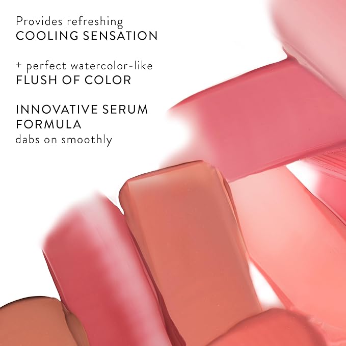 LAURA GELLER NEW YORK Serum Blush Tint, Lightweight Liquid Blush for Cheeks, Weightless Watercolor Sheer Finish, True Tawny-BrightBean Baby