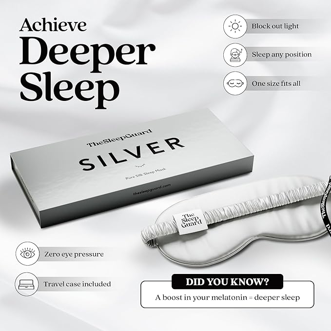 Pure Silk Sleep Mask [100% 6A Mulberry Silk, 22 Momme] Light Blocking Travel Essentials. Eye Masks for Sleeping. Black Oeko-Tex Blindfold. Eye Covers for Men & Women-BrightBean Baby