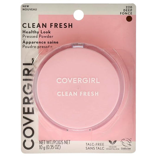 COVERGIRL COVERGIRL Clean Fresh Pressed Powder, Deep, 0.35 Ounce, 220 Deep (99350052598)-BrightBean Baby