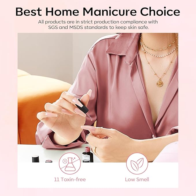 modelones Pearl Gel Nail Polish, 6 Colors Shimmer Glitter Iridescent White Nude Blue Pink Mermaid Nail Drawing Soak Off Gel Polish Swirl Shell Thread Effect Gift DIY at Home with Dotting Pen-BrightBean Baby