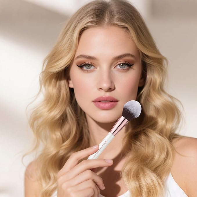 DUcare Makeup Brushes Set Professional 27Pcs Makeup Brushes Premium Synthetic Kabuki Foundation Blending Face Powder Blush Concealers Eye Shadows Make Up Brushes Kit White-BrightBean Baby