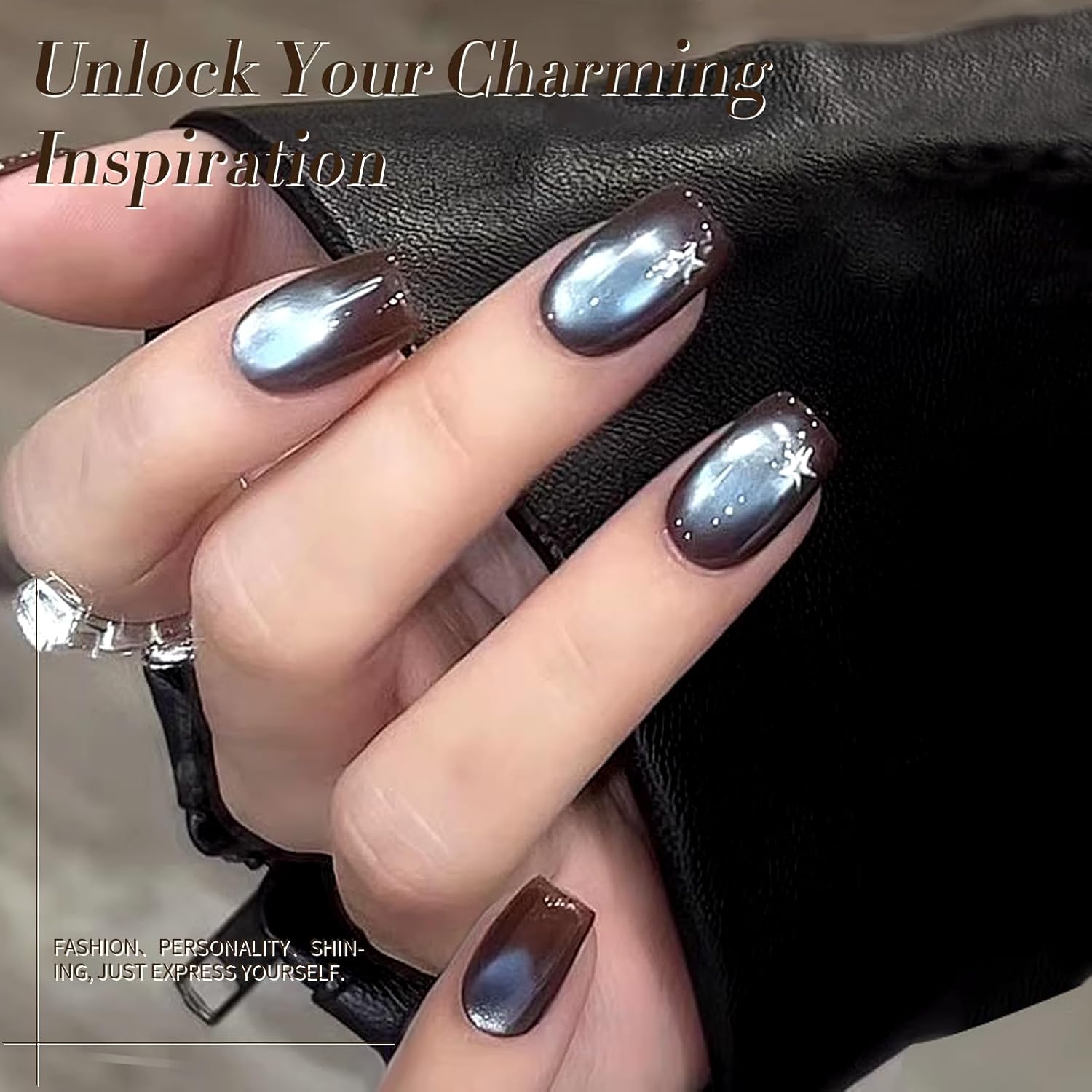 BORN PRETTY Cat Magnetic Eye Gel Nail Polish, Mint Chocolate Blue Glitter Cat Magnetic Gel Nail Polish Magnetic Nail Polish for Nail Art Manicure Salon DIY at Home 15ML-BrightBean Baby