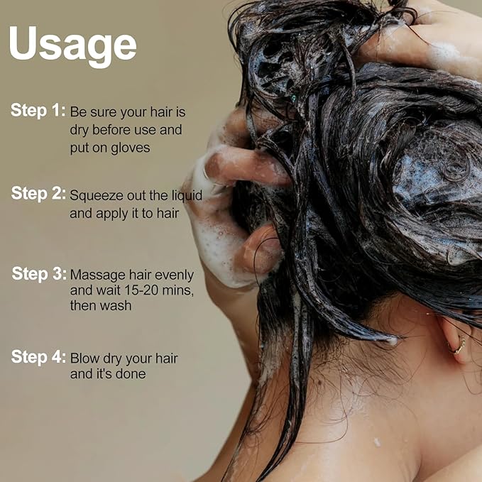 Light Brown Hair Dye, Hair Dye Shampoo for Men and Women, Hair Color Shampoo For Home Use, Shampoo Para Canas, Hair Dye Shampoo 3 in 1, 16.9 Fl Oz (Light Brown)-BrightBean Baby