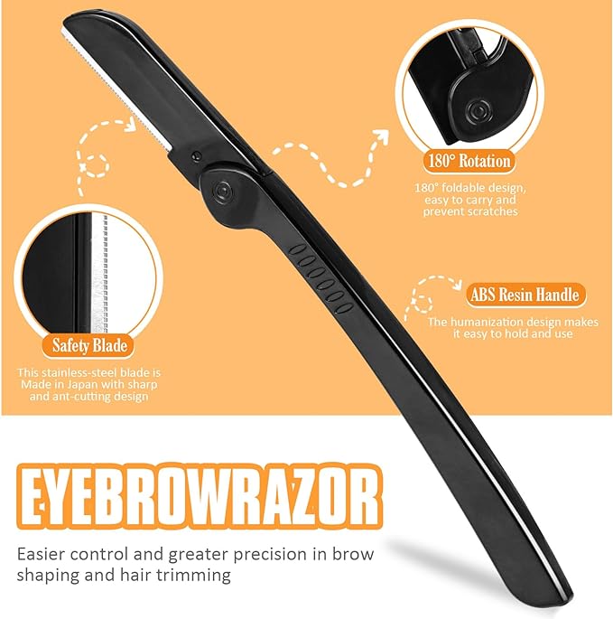 Yougai 9 Pcs Tweezers and Nail Clippers Kit for Facial Hair Women with Travel Case, Professional Stainless Steel Eyebrow Tweezers Kit Great Precision Tweezers for Daily Beauty Tool-BrightBean Baby