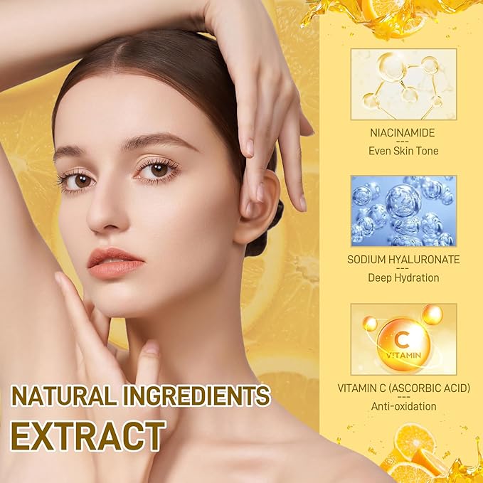 Skin Care Set, Vitamin C Skin Care Sets & Kits, Skin Care for Teenage Girls Gift Set with Cleanser, Toner, Serum, Eye Cream, Facial Cream, Facial Skin Care Sets & Kits for Teenage Girls Women-BrightBean Baby