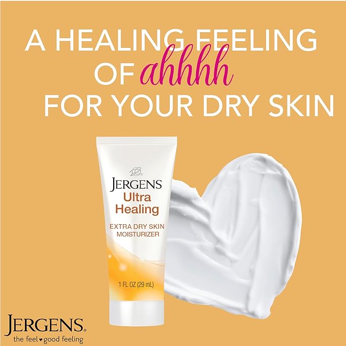 Jergens Ultra Healing Dry Skin Moisturizer, Travel Size Body and Hand Lotion, 1 Oz (Pack of 24)-BrightBean Baby
